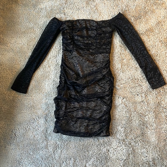 Urban outfitters S ruched mini dress cheetah print - Picture 1 of 2
